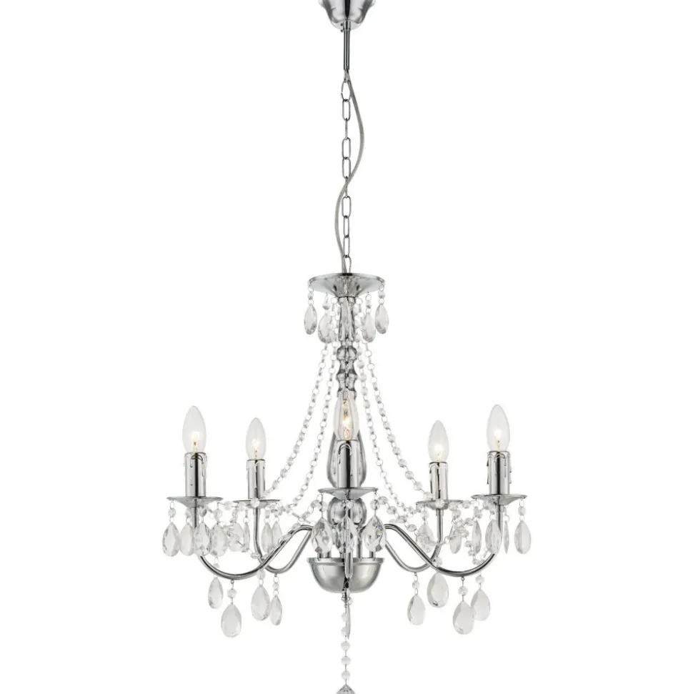 Lustre Globo Chrome, 5 Lumieres