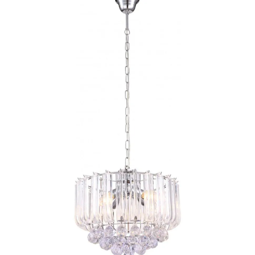 Lustre Globo Chrome, Clair, 4 Lumieres