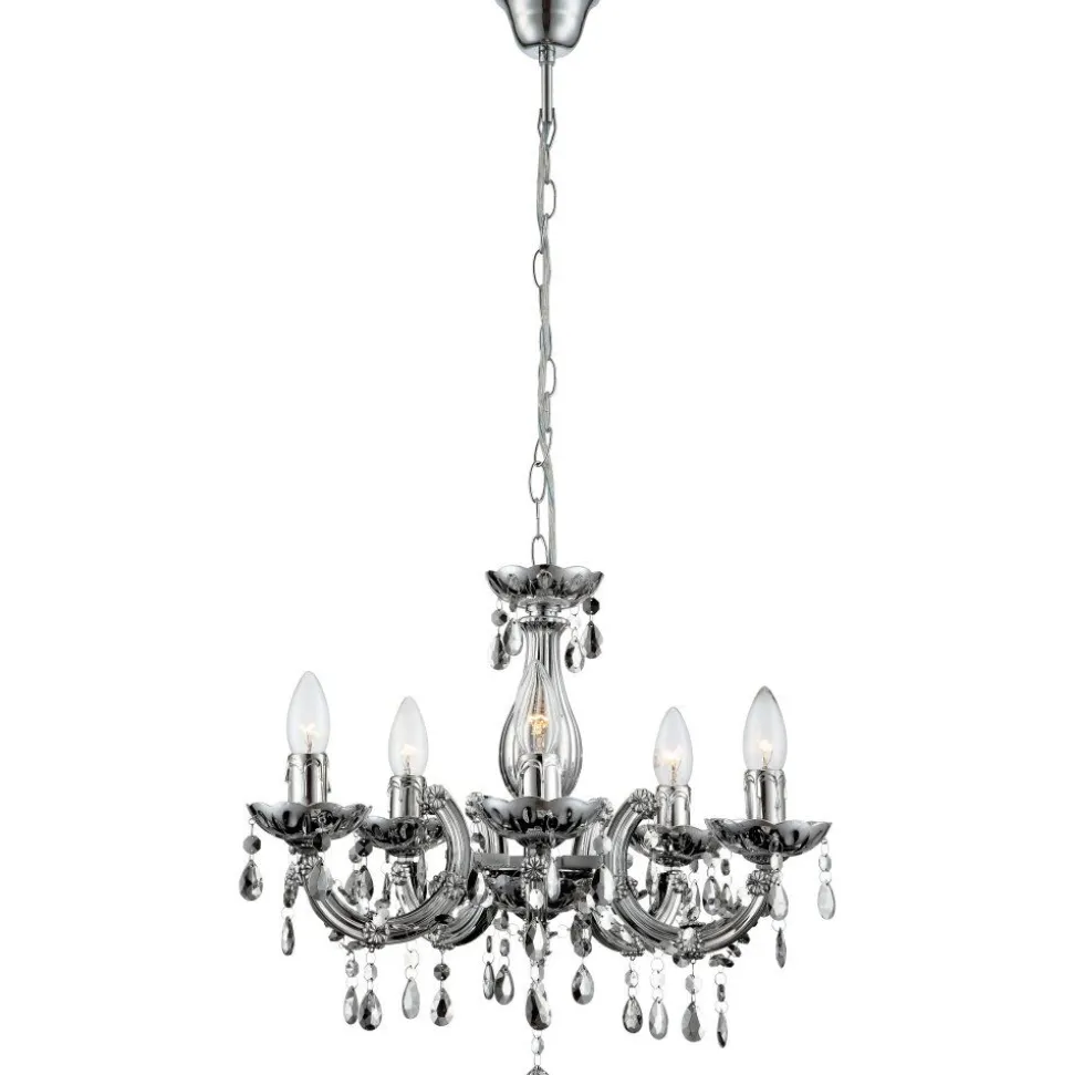 Lustre Globo Cuimbra Ii Chrome, 5 Lumieres