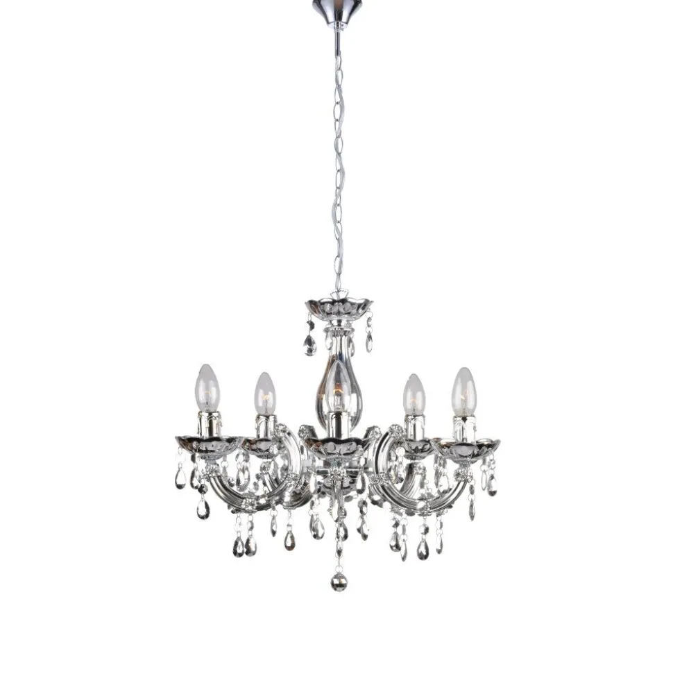 Lustre Globo Cuimbra Ii Chrome, 5 Lumieres