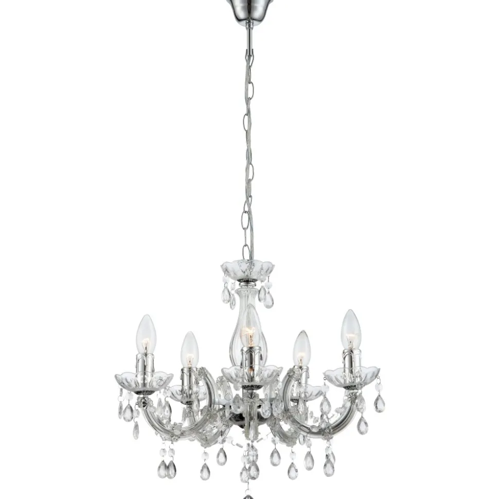 Lustre Globo Cuimbra Ii Transparent, 5 Lumieres