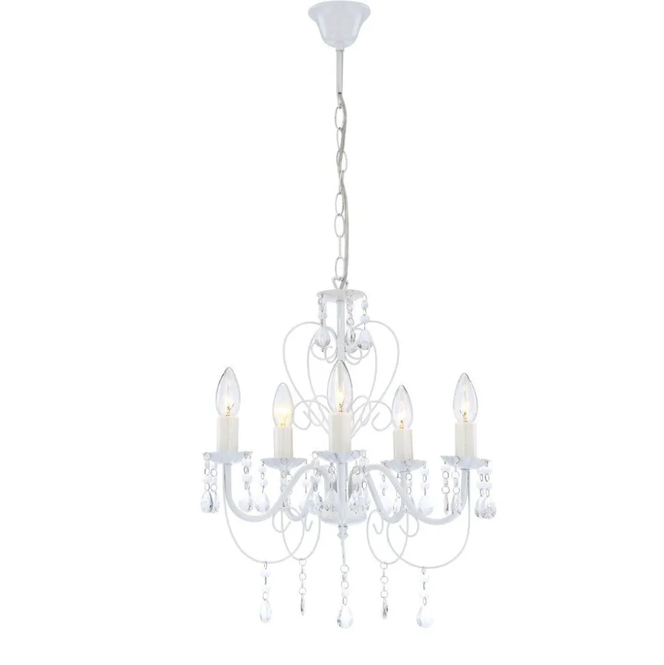 Lustre Globo Pinja Blanc, 5 Lumieres