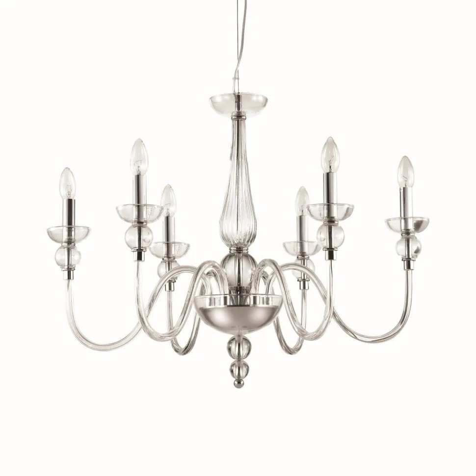 Lustre Ideal Lux Doge Chrome, 6 Lumieres