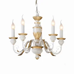 Lustre Ideal Lux Firenze Blanc, 5 Lumieres