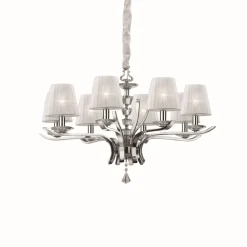 Lustre Ideal Lux Pegaso Blanc, 8 Lumieres