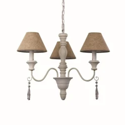 Lustre Ideal Lux Provence Blanc, 3 Lumieres