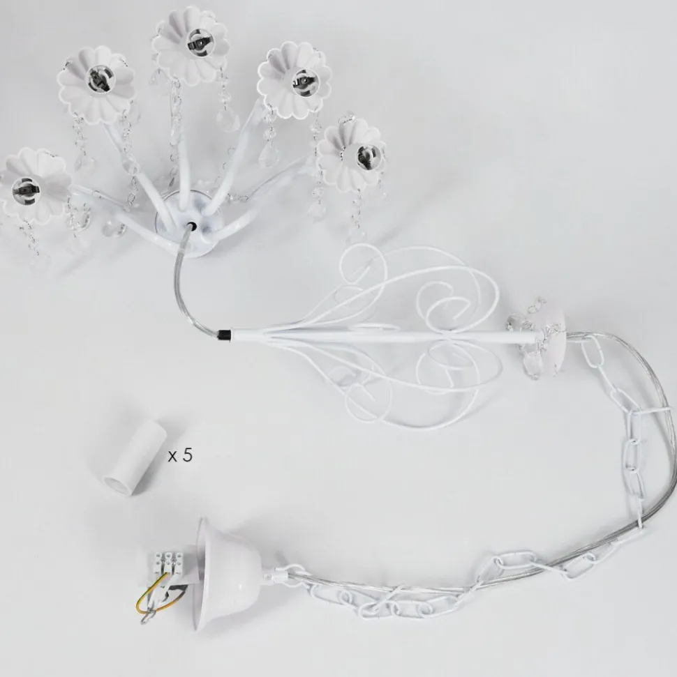 Lustre Ksim Blanc, 5 Lumieres