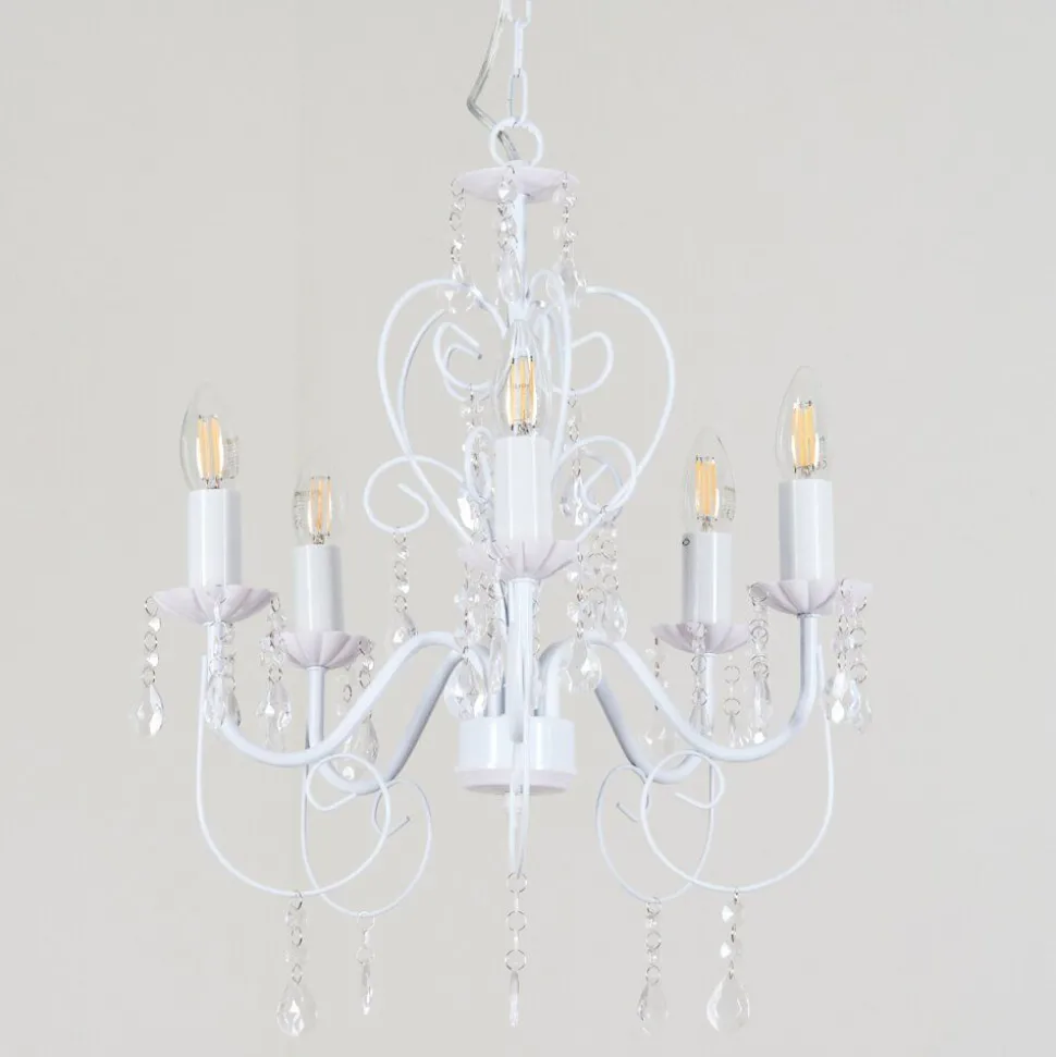 Lustre Ksim Blanc, 5 Lumieres