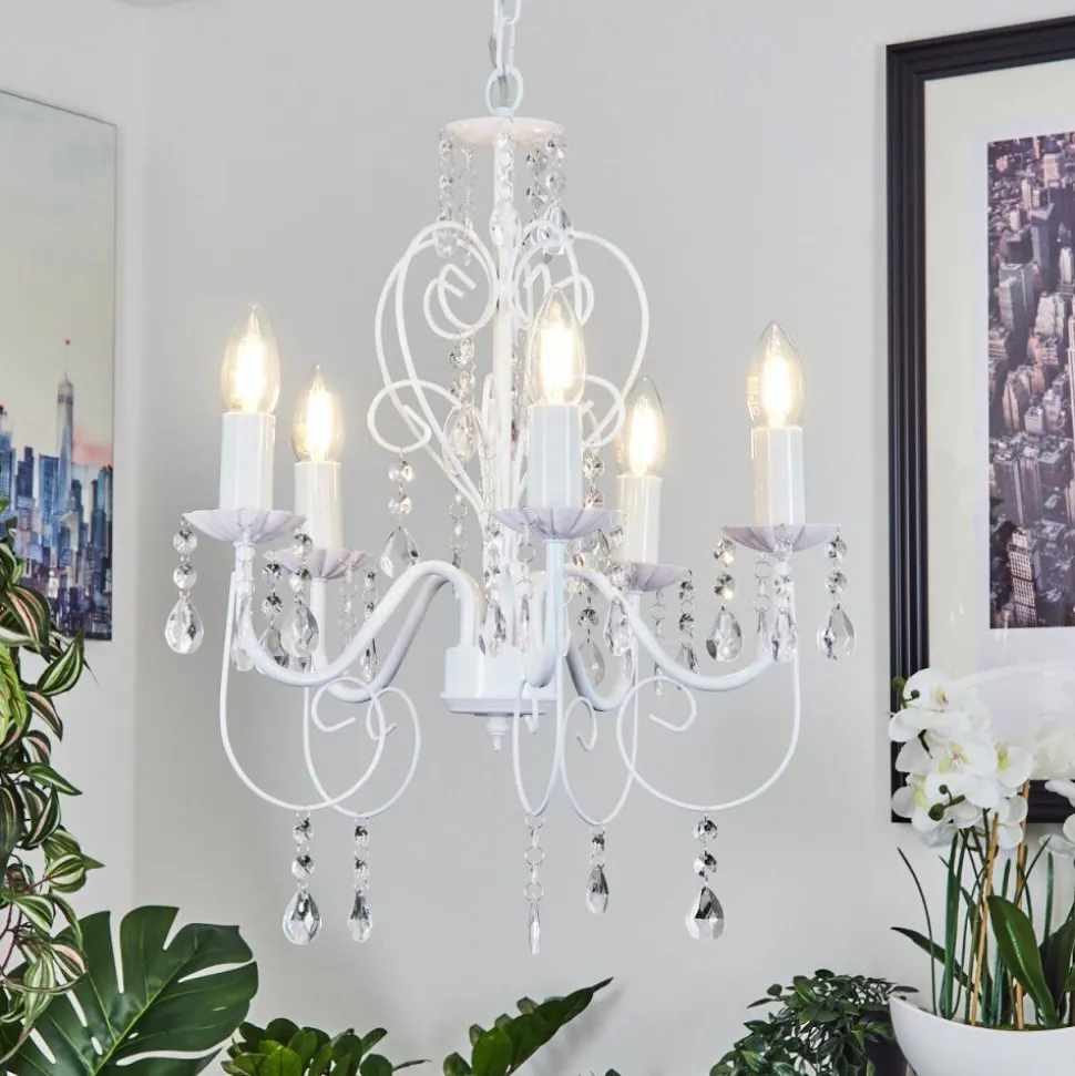 Lustre Ksim Blanc, 5 Lumieres