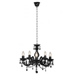 Lustre Lucide Arabesque Noir, 5 Lumieres