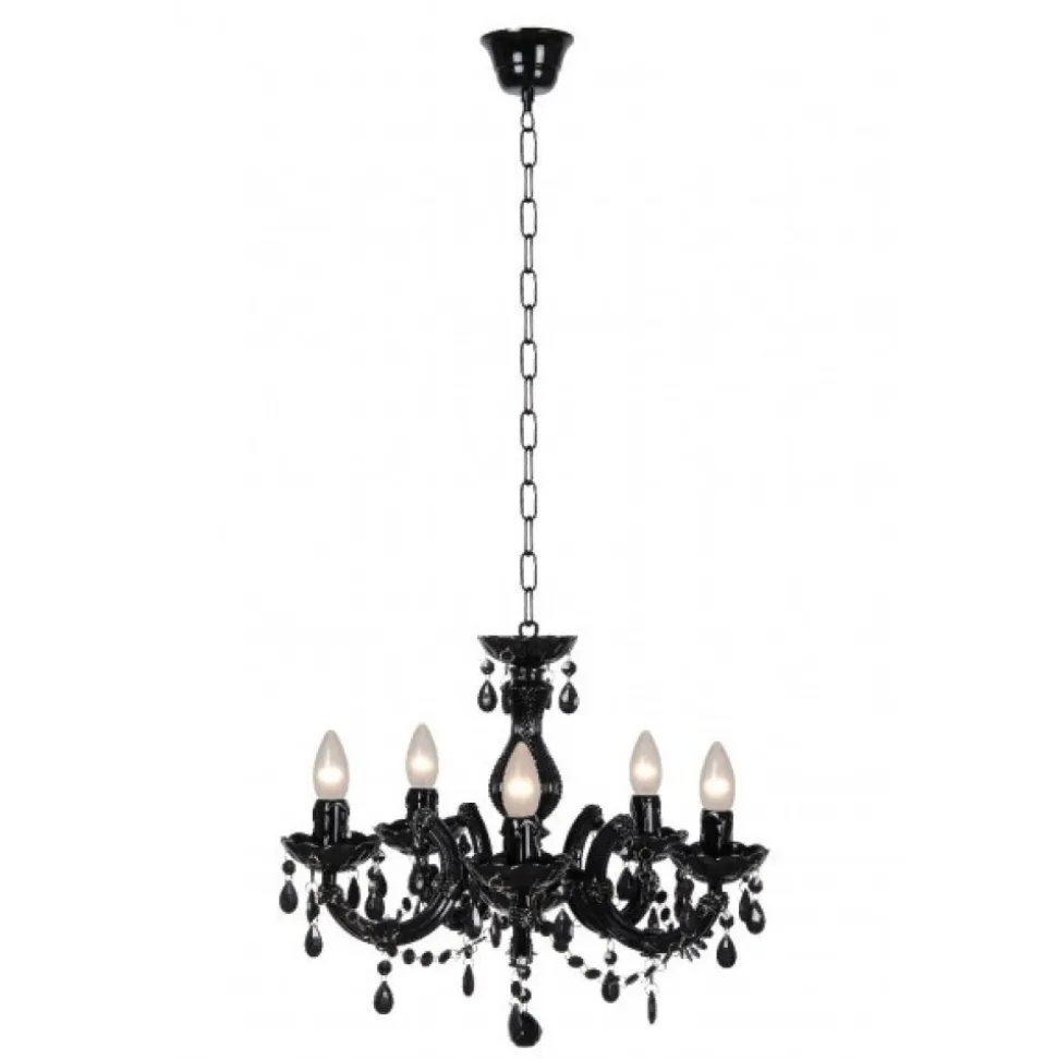 Lustre Lucide Arabesque Noir, 5 Lumieres