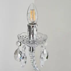 Lustre Malmback Chrome, Transparent, 6 Lumieres