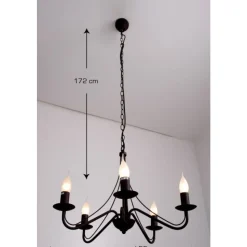 Lustre Reality Rouille, 5 Lumieres