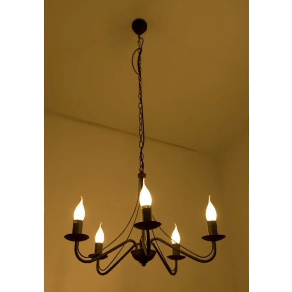 Lustre Reality Rouille, 5 Lumieres