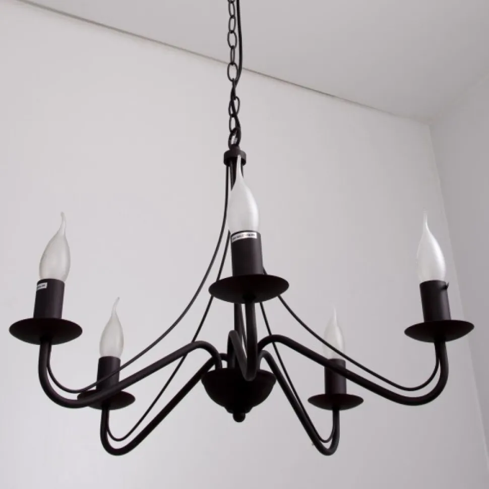 Lustre Reality Rouille, 5 Lumieres