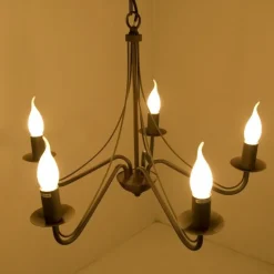 Lustre Reality Rouille, 5 Lumieres