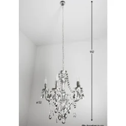 Lustre Reality Transparent, 5 Lumieres