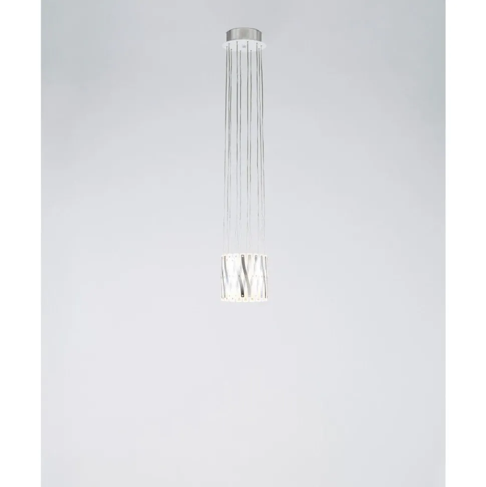 Lustre Serien Lighting Zoom Acier Inoxydable, 20 Lumieres