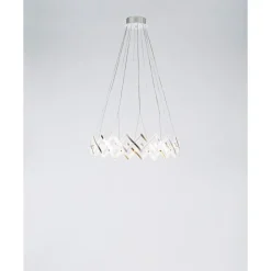 Lustre Serien Lighting Zoom Acier Inoxydable, 20 Lumieres