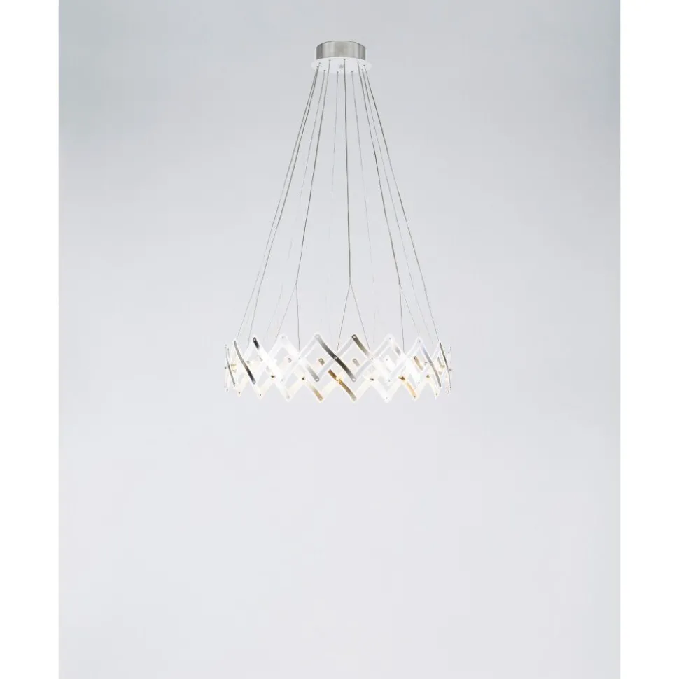 Lustre Serien Lighting Zoom Acier Inoxydable, 20 Lumieres