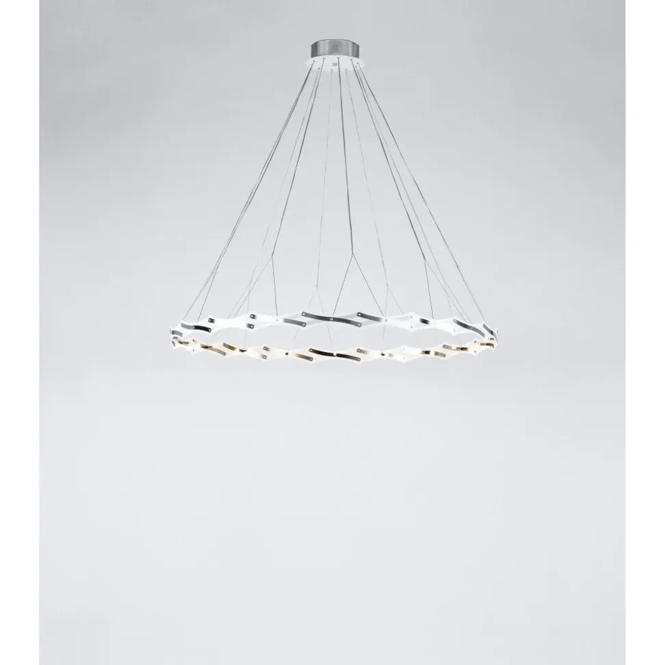 Lustre Serien Lighting Zoom Acier Inoxydable, 20 Lumieres