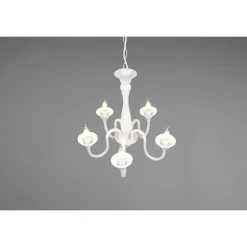 Lustre Trio Elsa Blanc, 5 Lumieres