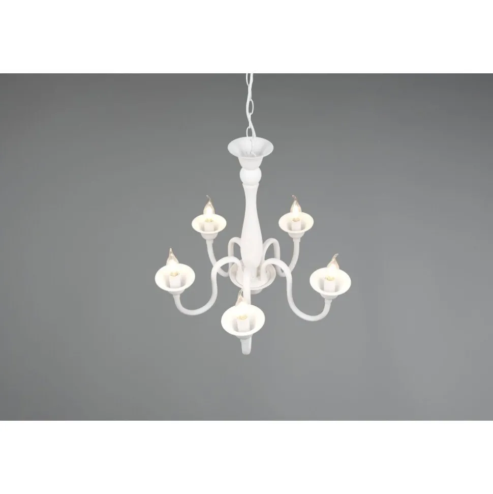 Lustre Trio Elsa Blanc, 5 Lumieres