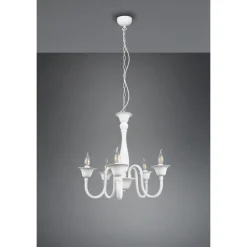 Lustre Trio Elsa Blanc, 5 Lumieres