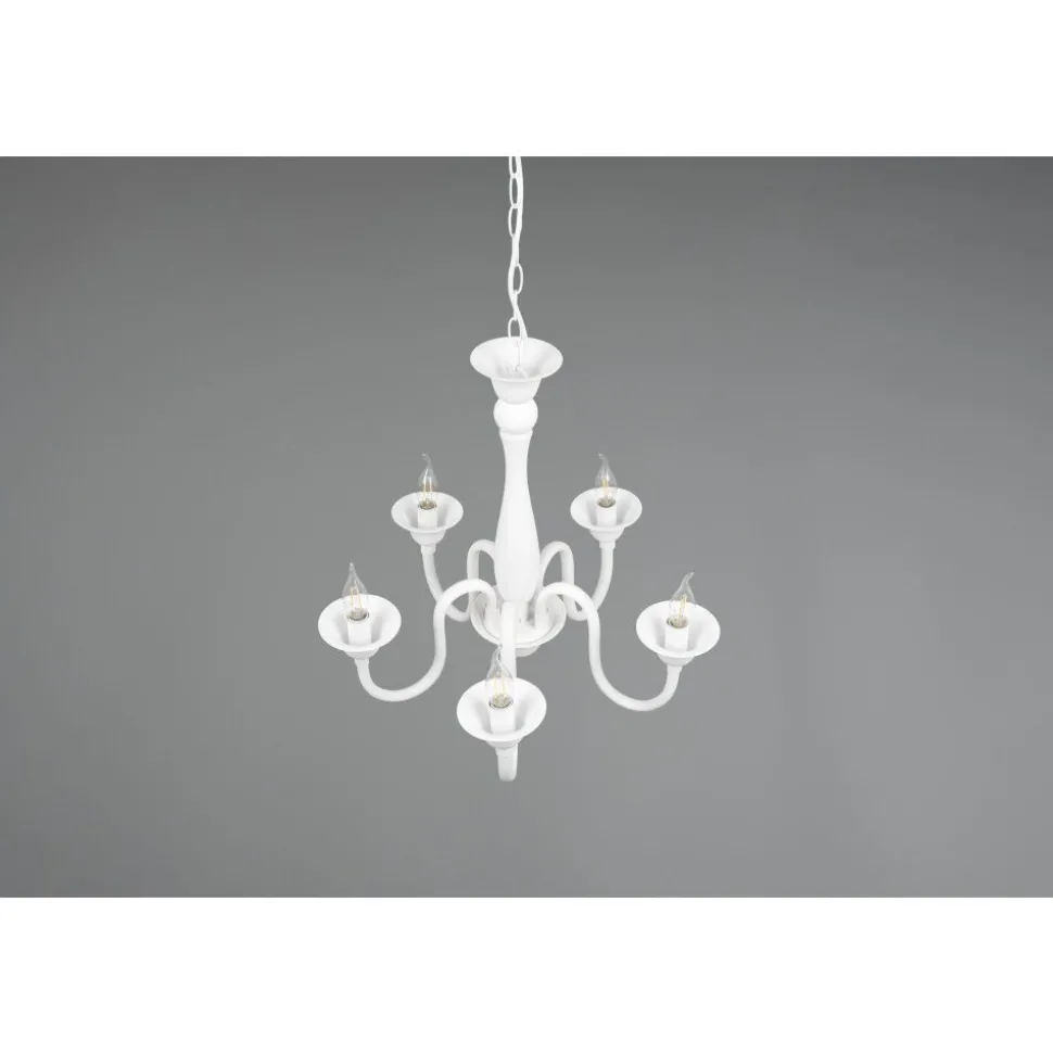 Lustre Trio Elsa Blanc, 5 Lumieres