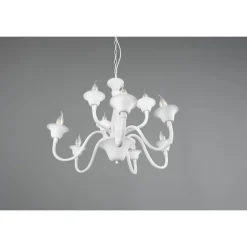 Lustre Trio Elsa Blanc, 9 Lumieres