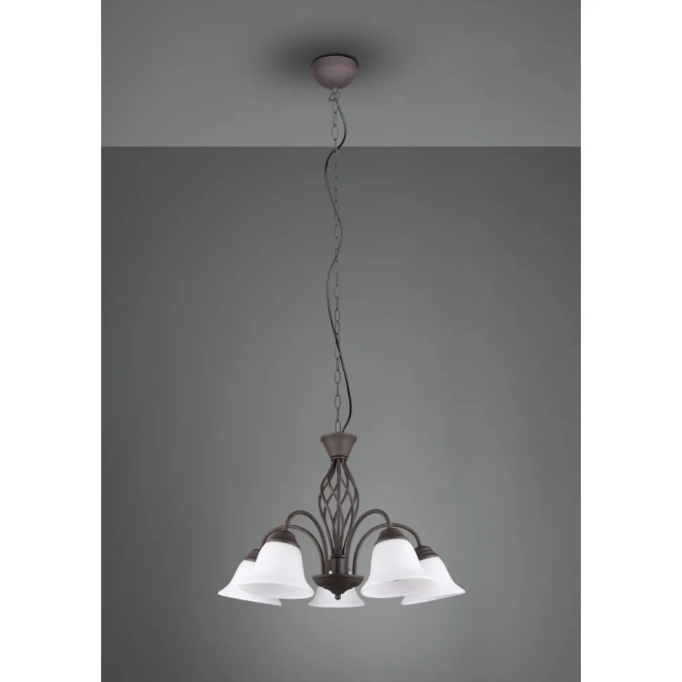 Lustre Trio-Leuchten Rustica Rouille, 5 Lumieres