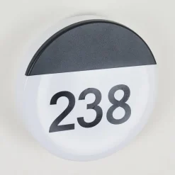 Numero D'Adresse Eclaire Eppeland Led Noir, 1 Lumiere