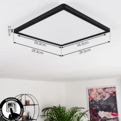 Panneau Led Boyero Noir, 1 Lumiere