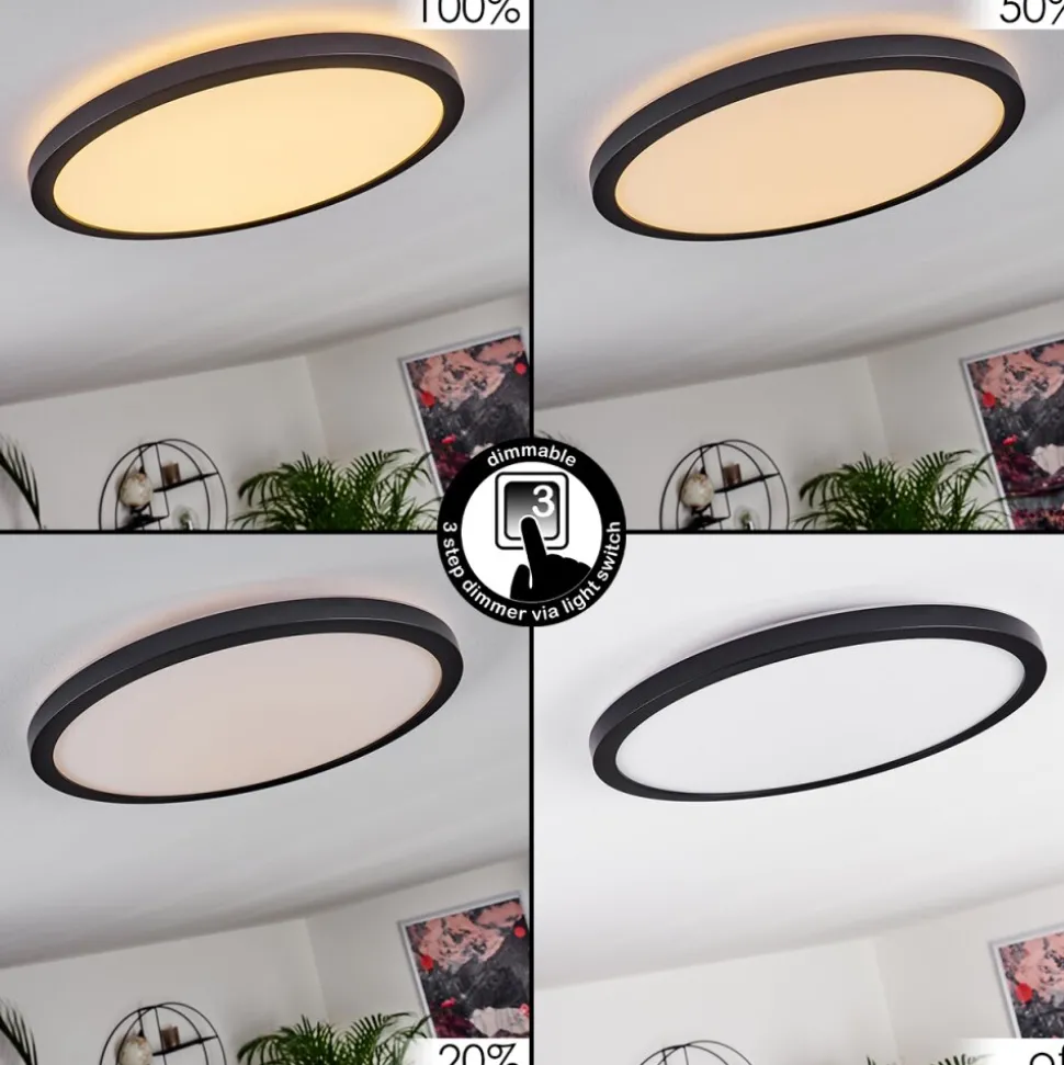 Panneau Led Boyero Noir, 1 Lumiere