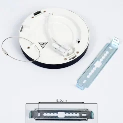 Panneau Led Canditas Noir, 1 Lumiere