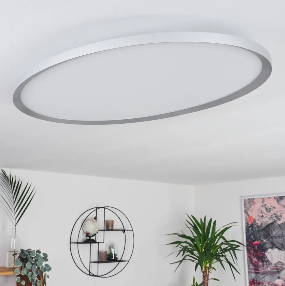 Panneau Led Kombito Argente, Blanc, 1 Lumiere, Telecommandes