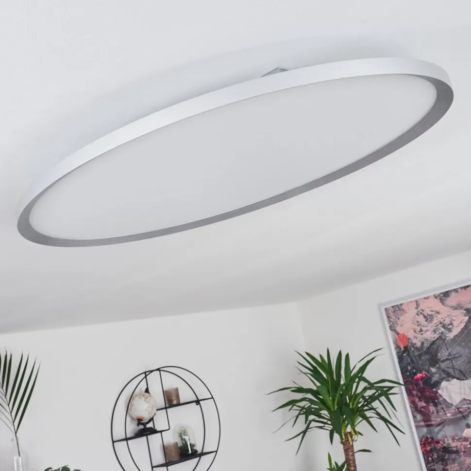 Panneau Led Kombito Argente, Blanc, 1 Lumiere, Telecommandes