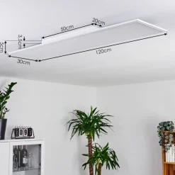 Panneau Led Pau Blanc, 1 Lumiere