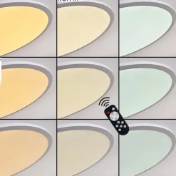 Panneau Led Sani Blanc, 1 Lumiere, Telecommandes