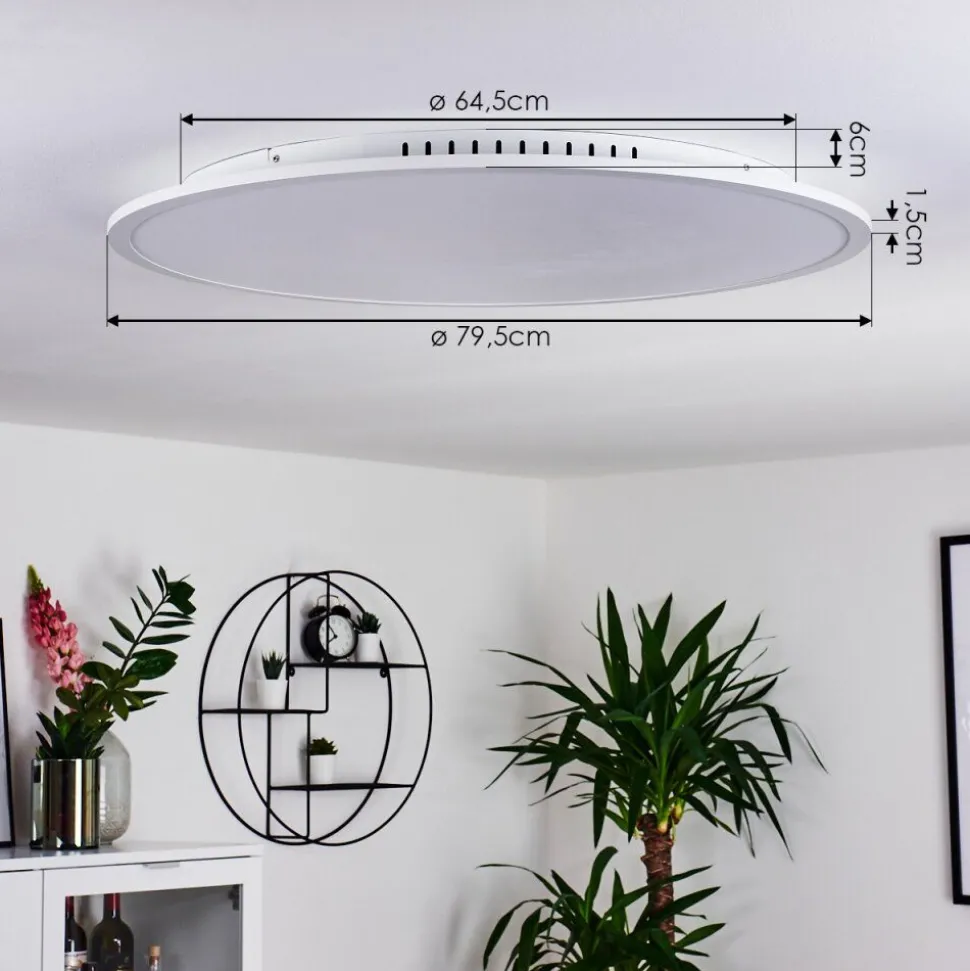 Panneau Led Sani Blanc, 1 Lumiere, Telecommandes
