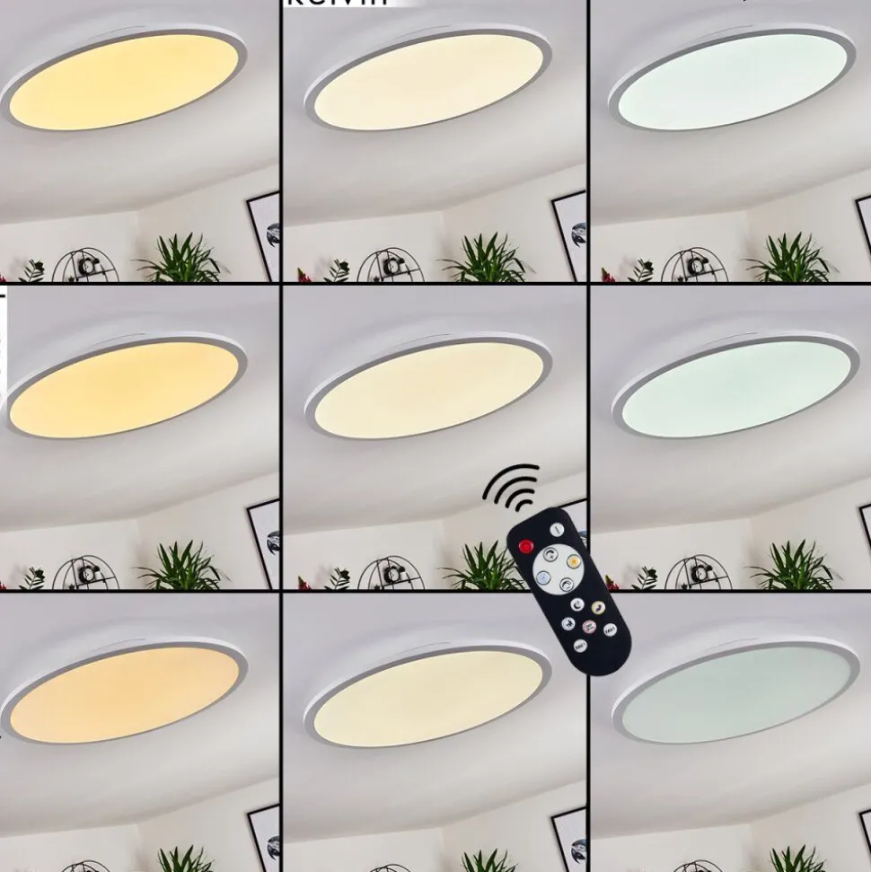 Panneau Led Sani Blanc, 1 Lumiere, Telecommandes