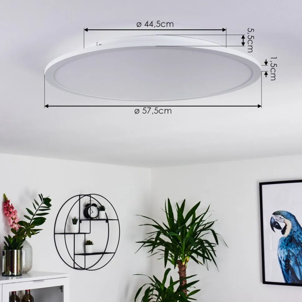 Panneau Led Sani Blanc, 1 Lumiere, Telecommandes