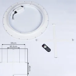 Panneau Led Sani Blanc, 1 Lumiere, Telecommandes