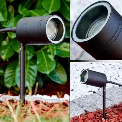 Pique De Terre Froslev Led Noir, 1 Lumiere