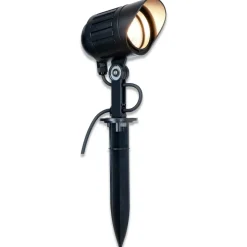 Pique De Terre Lcd Wiesloch Led Noir, 1 Lumiere