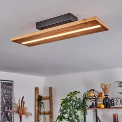 Plafonnier Adak Led Noir, 1 Lumiere
