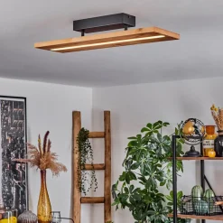 Plafonnier Adak Led Noir, 1 Lumiere