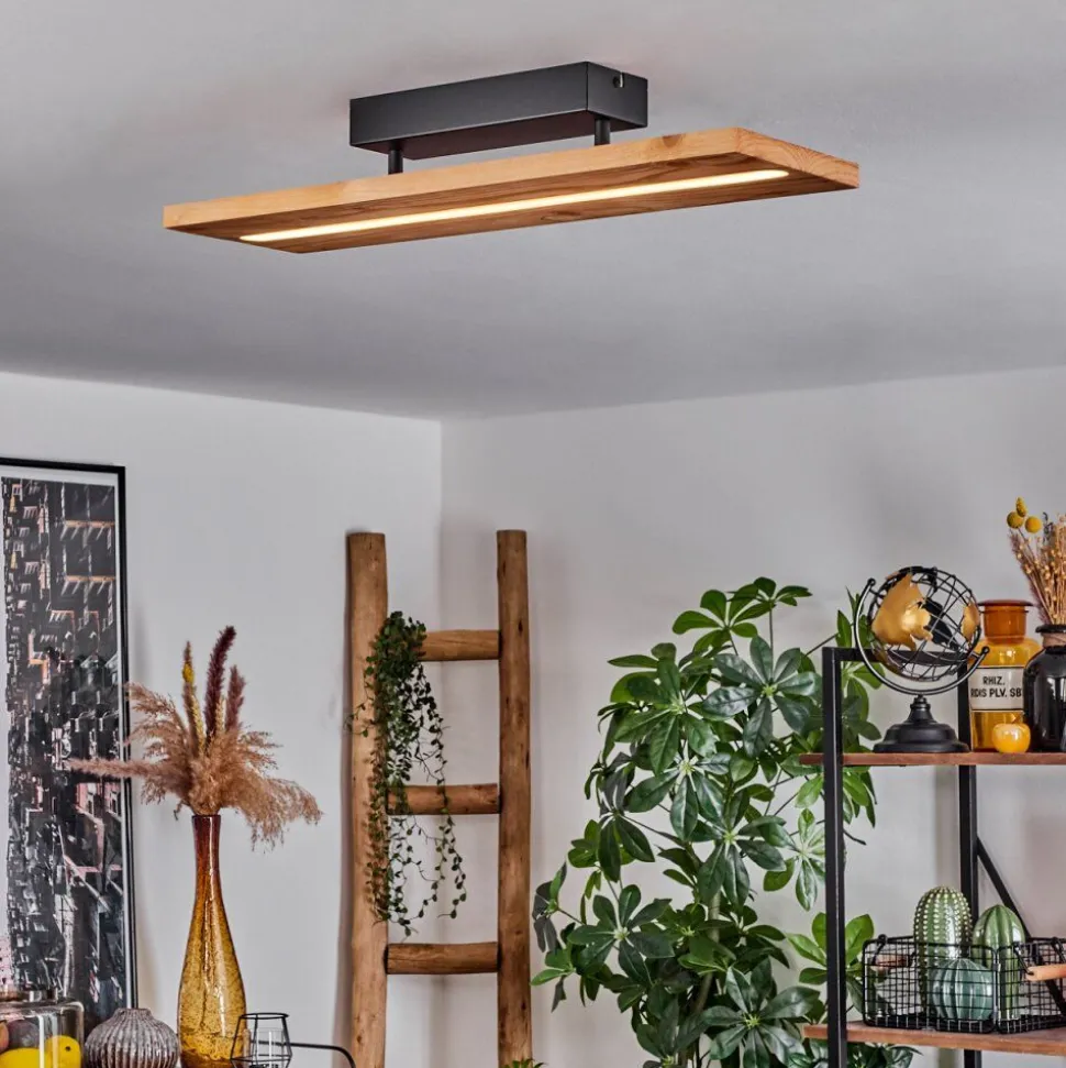 Plafonnier Adak Led Noir, 1 Lumiere