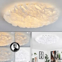 Plafonnier Adegoiva Led Blanc, 1 Lumiere