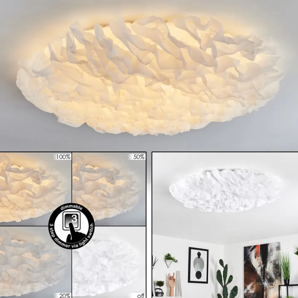 Plafonnier Adegoiva Led Blanc, 1 Lumiere